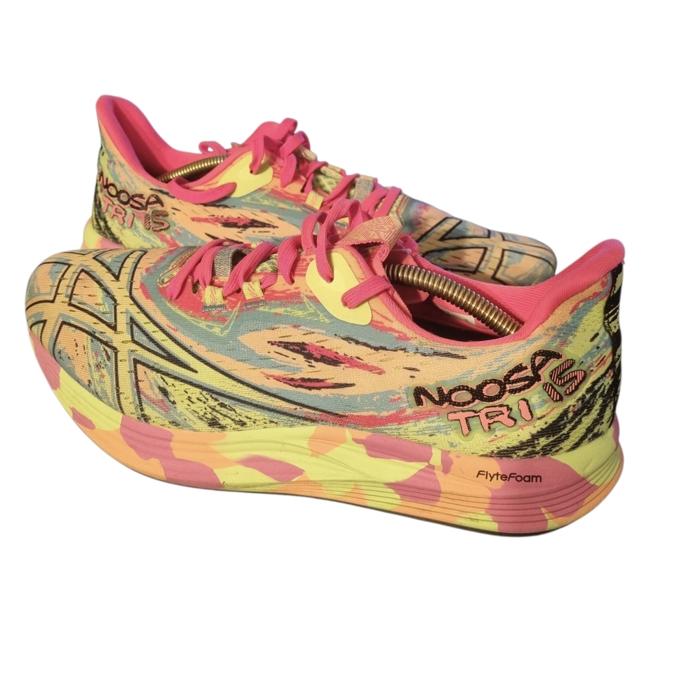 Asics Noosa Tri 15 Pink Yellow Athletic Shoes